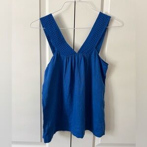 J. Crew Blue linen Tank Top